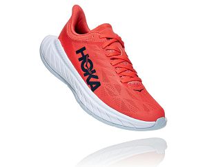 Hoka One One Carbon X 2 Womens Road Running Shoes Hot Coral/Black Iris | AU-5378201